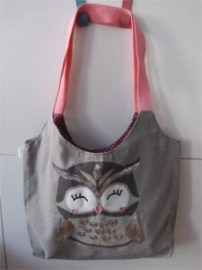 großer Shopper * Beutel * Glitzer-Eule