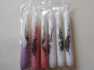 Stabkerzen mit DipDiy und Schriftzug