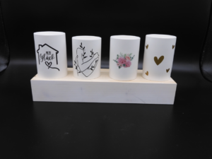 Kerzenhalter für Stabkerzen und Teelicht