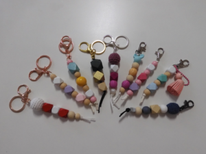 Schlüsselanhänger * Silikonperlen * Häkelperlen